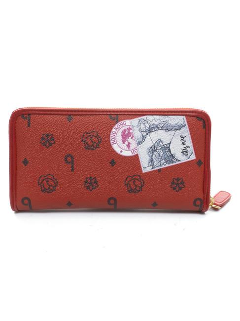TUA Cartoline Hong Kong Zip Around Wallet Black - Women’s Wallets