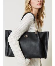 TWINSET TORCHON Large shopping bag black - Women&rsquo;s Bags - 5