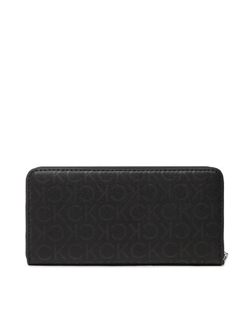 CK MUST EPI MONO Large zip around wallet blackmono - Women&rsquo;s Wallets