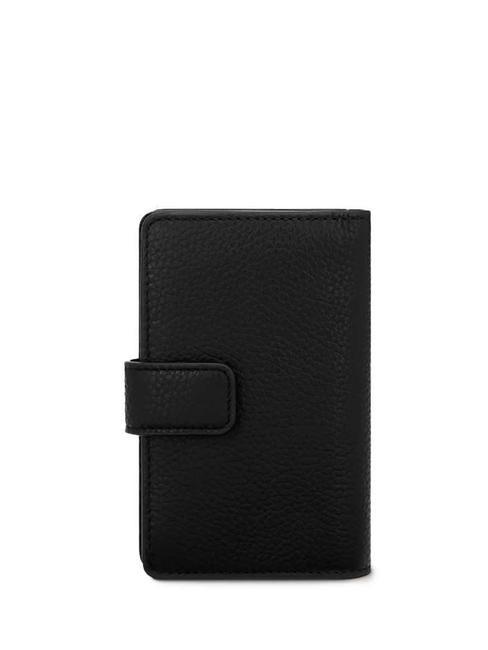METALLIC SOFT Medium wallet in leather Black - Beauty Case