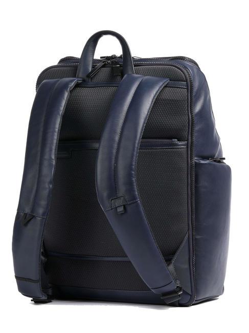 FINN 15.6" laptop backpack, in leather blue - Laptop backpacks