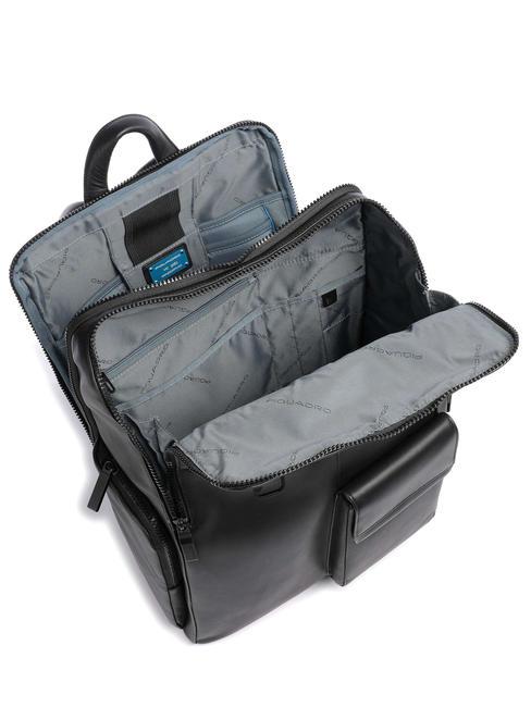 FINN 15.6" laptop backpack, in leather Black - Laptop backpacks