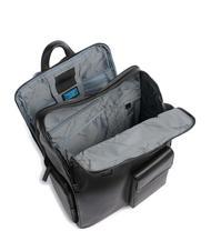 PIQUADRO FINN 15.6" laptop backpack, in leather Black - Laptop backpacks - 4