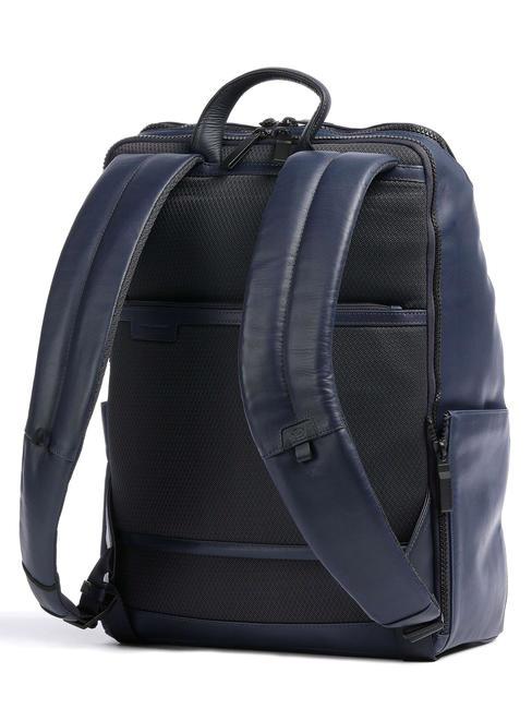 FINN 14" laptop backpack, in leather blue - Laptop backpacks