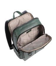 PIQUADRO HARPER Laptop backpack 14 ", in leather GREEN - Laptop backpacks - 4