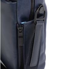 PIQUADRO FINN 14" laptop briefcase, in leather blue - Work Briefcases - 3