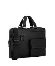 PIQUADRO FINN 14" laptop briefcase, in leather Black - Work Briefcases - 2