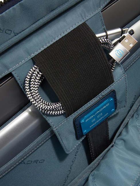 FINN 14" laptop briefcase, in leather Black - Work Briefcases