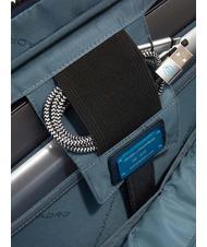 PIQUADRO FINN 14" laptop briefcase, in leather Black - Work Briefcases - 4