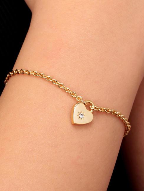 ABBRACCIO Bracelet with "hug" pendant gold - Bracelets