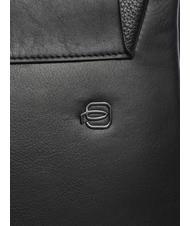 PIQUADRO MACBETH Expandable leather pouch Black - Over-the-shoulder Bags for Men - 3