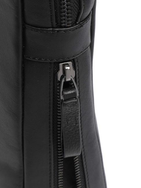 MACBETH Expandable leather pouch Black - Over-the-shoulder Bags for Men