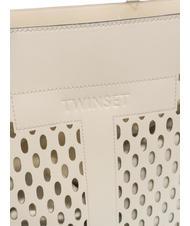 TWINSET WINDOW OVAL T Shopper bag with clutch ivory - Women&rsquo;s Bags - 3