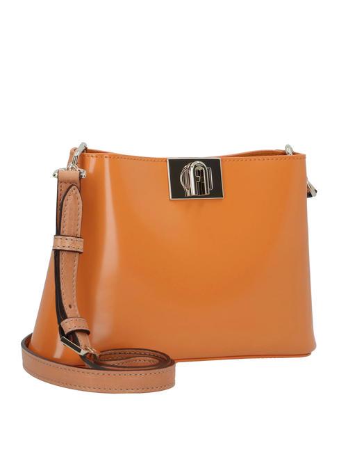 FLEUR Small calf leather shoulder bag marmalade - Women’s Bags