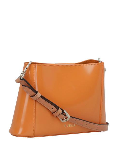 FLEUR Small calf leather shoulder bag marmalade - Women’s Bags
