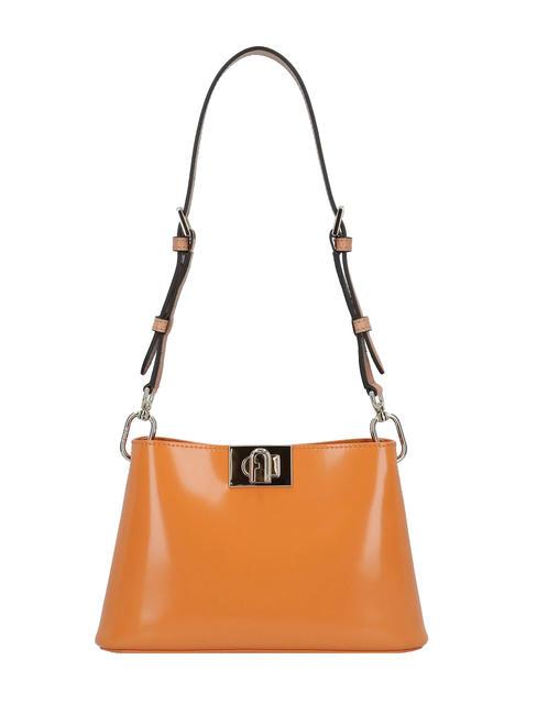 FLEUR Small calf leather shoulder bag marmalade - Women’s Bags