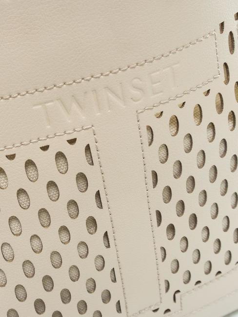 WINDOW OVAL T Transforated shopping bag ivory - Women&rsquo;s Bags