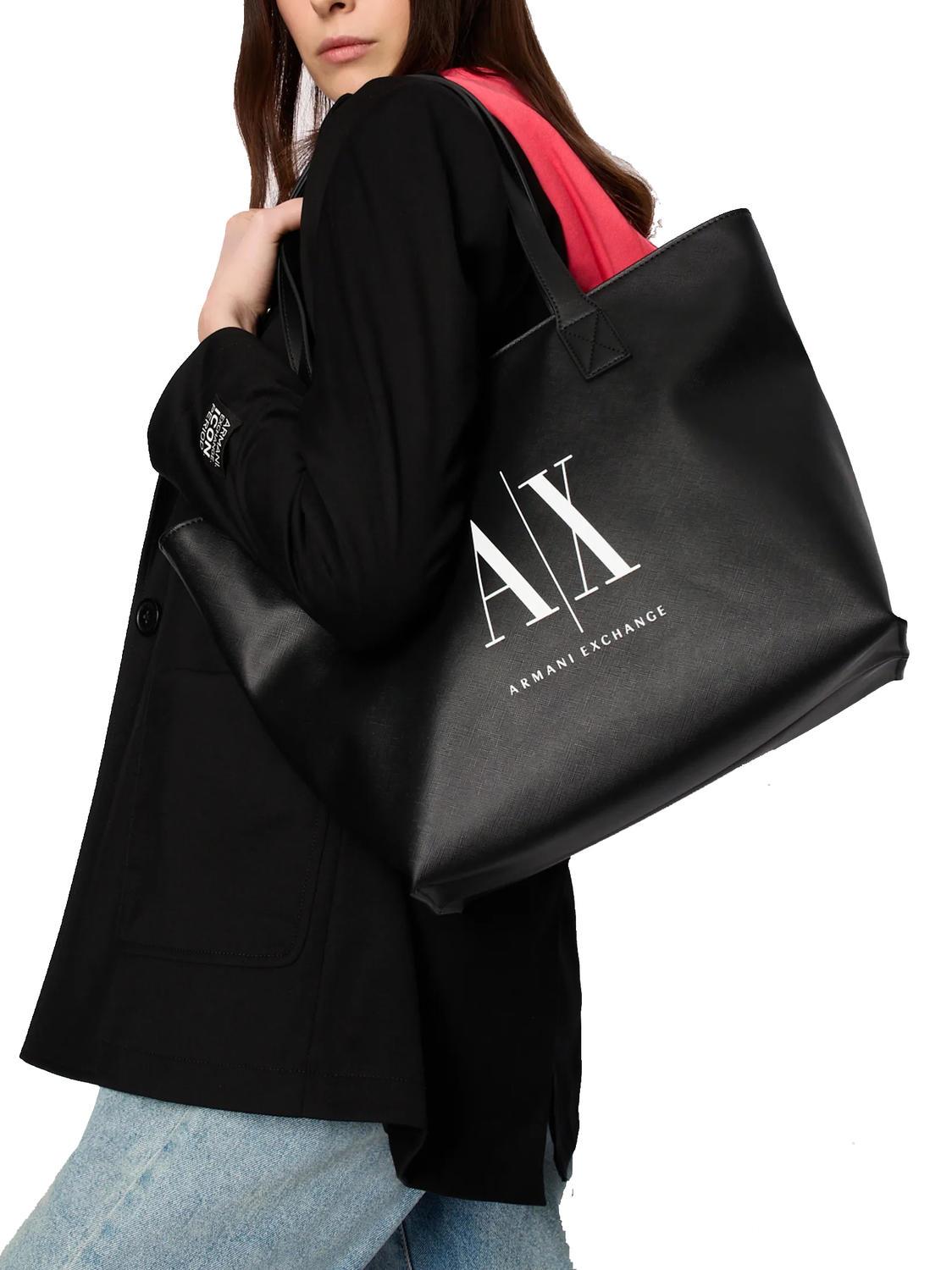 EMPORIO ARMANI Grained faux leather tote: Handbags: Amazon.com