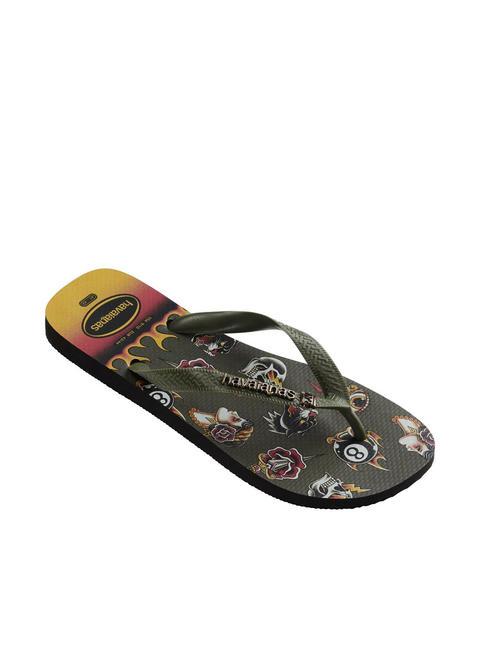 TOP TRIBO TOP flip flops black/moss - Men&rsquo;s shoes