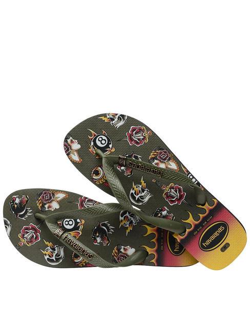 TOP TRIBO TOP flip flops black/moss - Men&rsquo;s shoes