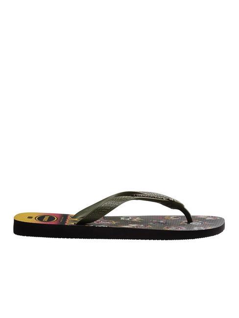 TOP TRIBO TOP flip flops black/moss - Men&rsquo;s shoes