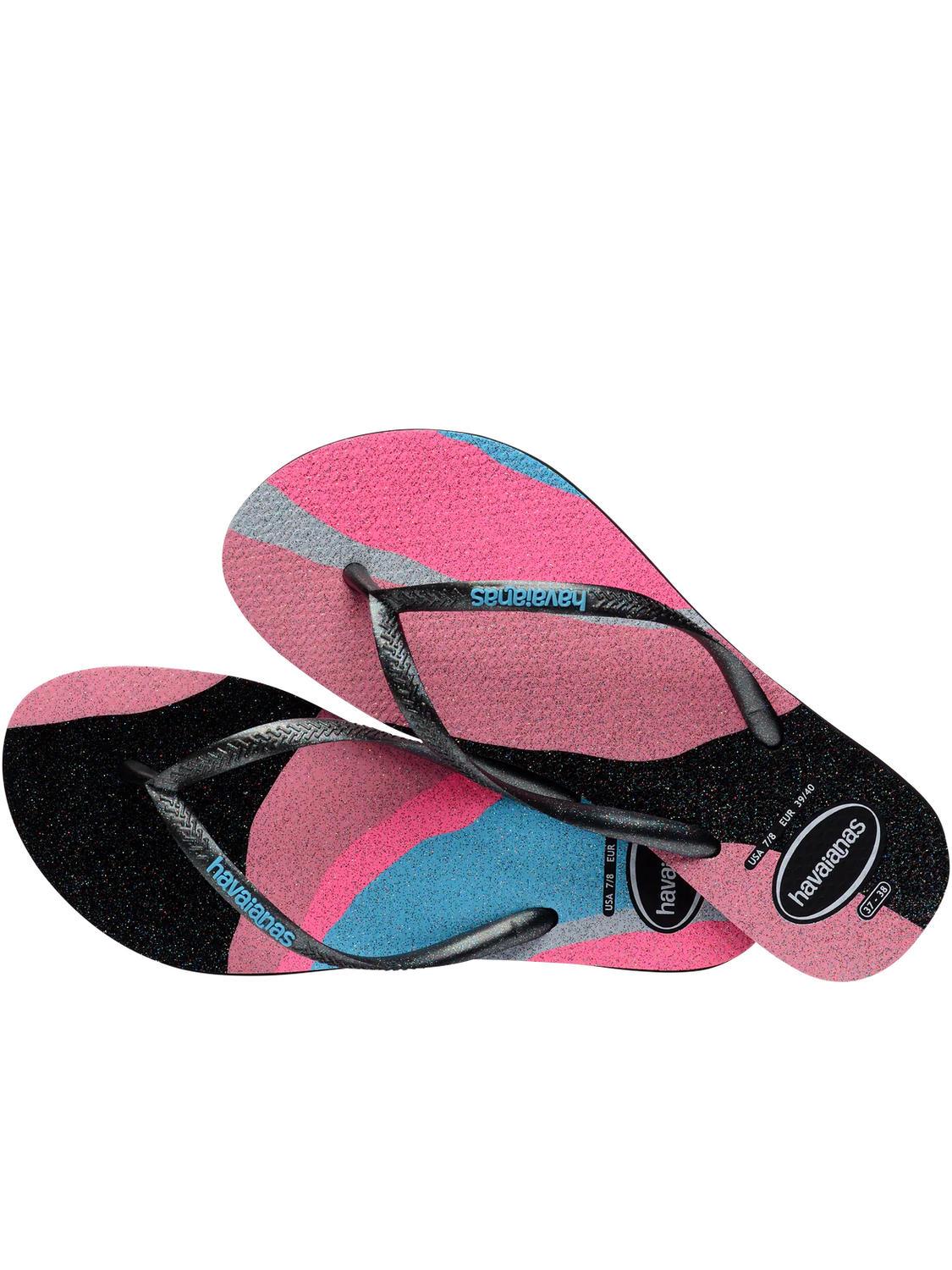 Black and pink sales havaianas