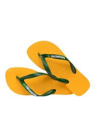 HAVAIANAS BRASIL LOGO Men's flip flops pop yellow - Unisex shoes - 4
