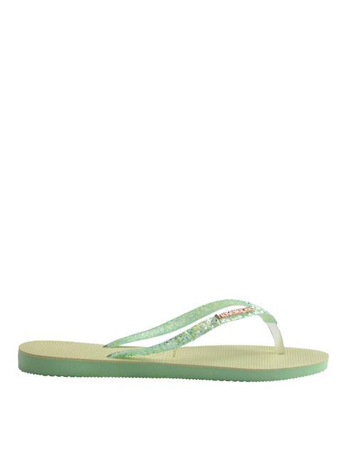 SLIM GLITTER FLOURISH Rubber flip flops green garden - Women&rsquo;s shoes