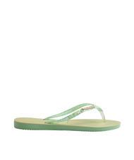 HAVAIANAS SLIM GLITTER FLOURISH Rubber flip flops green garden - Women&rsquo;s shoes - 3