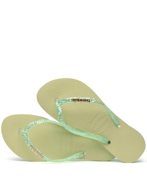 SLIM GLITTER FLOURISH Rubber flip flops green garden - Women&rsquo;s shoes