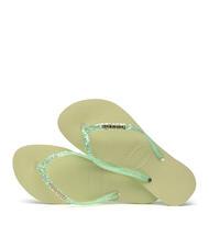 HAVAIANAS SLIM GLITTER FLOURISH Rubber flip flops green garden - Women&rsquo;s shoes - 4
