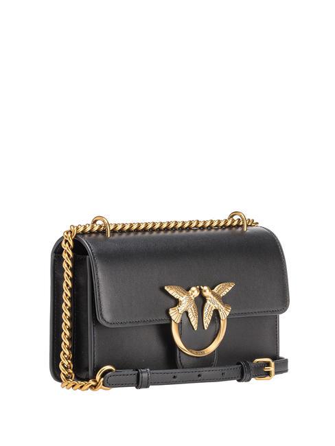 LOVE ONE MINI Mini bag in calf leather black-antique gold - Women’s Bags