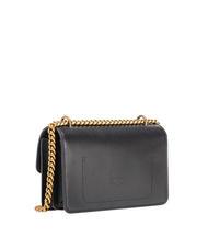 PINKO LOVE ONE MINI Mini bag in calf leather black-antique gold - Women’s Bags - 3
