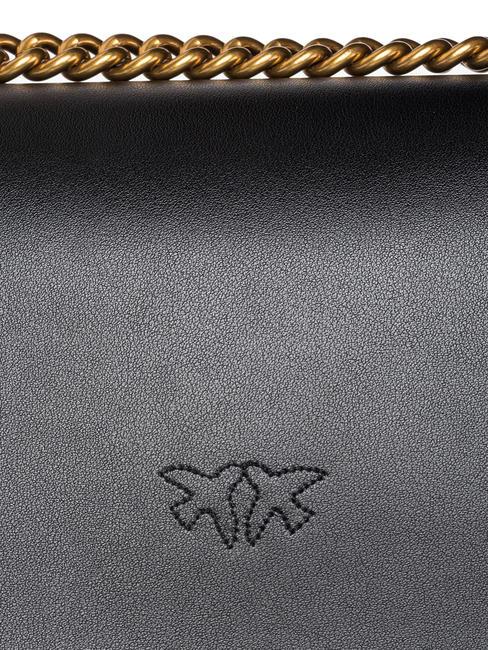 LOVE ONE MINI Mini bag in calf leather black-antique gold - Women’s Bags