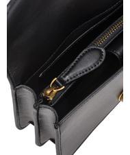 PINKO LOVE ONE MINI Mini bag in calf leather black-antique gold - Women’s Bags - 6