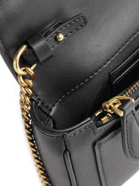 LOVE ONE POCKET Leather shoulder bag black-antique gold - Women&rsquo;s Bags