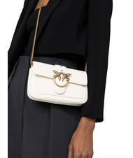 PINKO LOVE ONE POCKET Leather shoulder bag silk white-antique gold - Women&rsquo;s Bags - 5