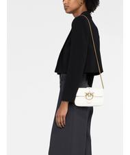 PINKO LOVE ONE POCKET Leather shoulder bag silk white-antique gold - Women&rsquo;s Bags - 6