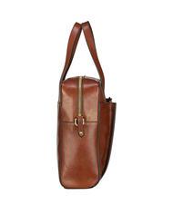 THE BRIDGE BARBARA Leather briefcase with shoulder strap BROWN - Work Briefcases - 2
