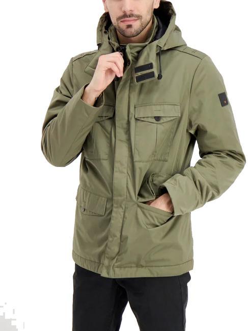SKATE HY Field jacket with hood dark olive - Men's Jackets