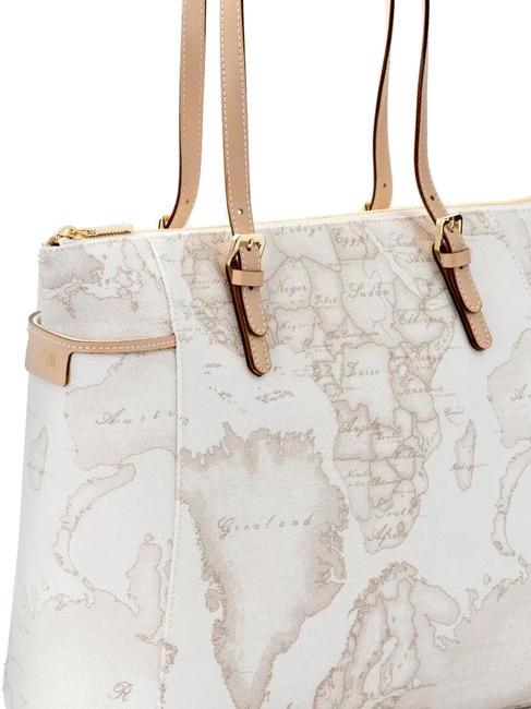 GEO WHITE Large shoulder tote bag white - Women’s Bags