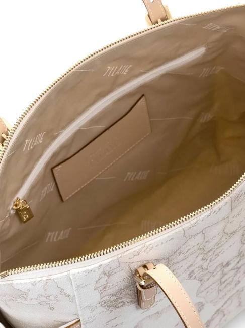 GEO WHITE Large shoulder tote bag white - Women’s Bags