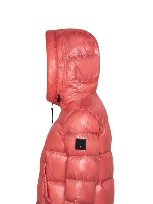 MARTFLY NIK Short quilted down jacket tea rose/cordovan leather - Women's down jackets