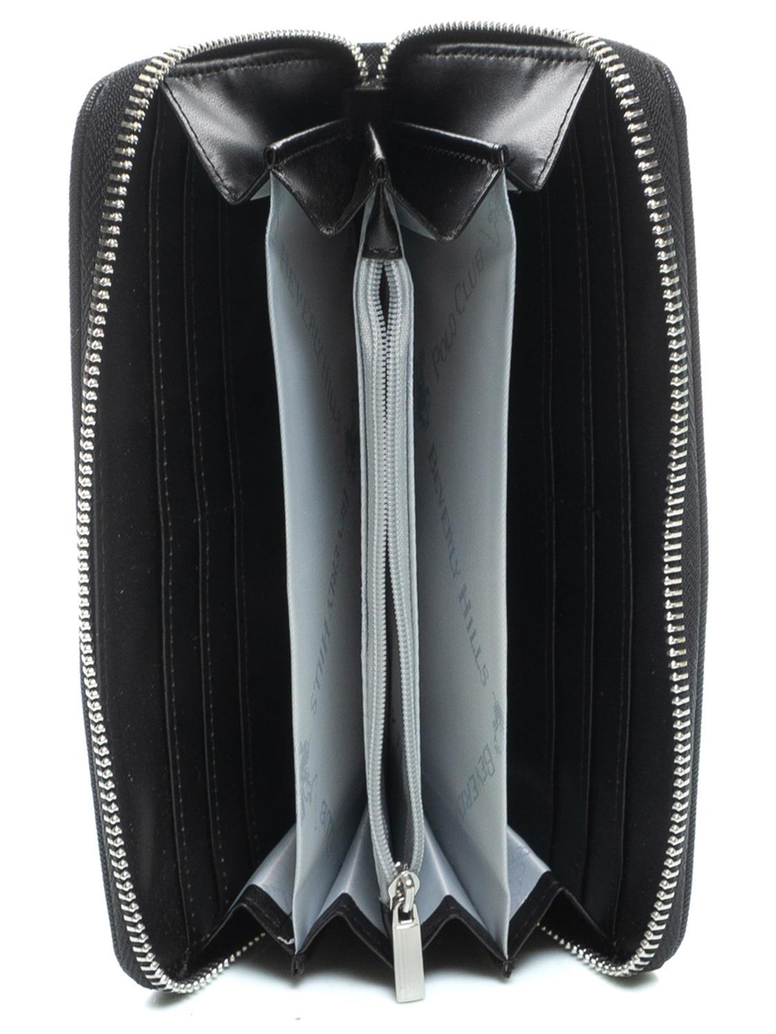 Beverly Hills Polo Club Maia Zip Around Wallet Black Buy At Outlet Prices