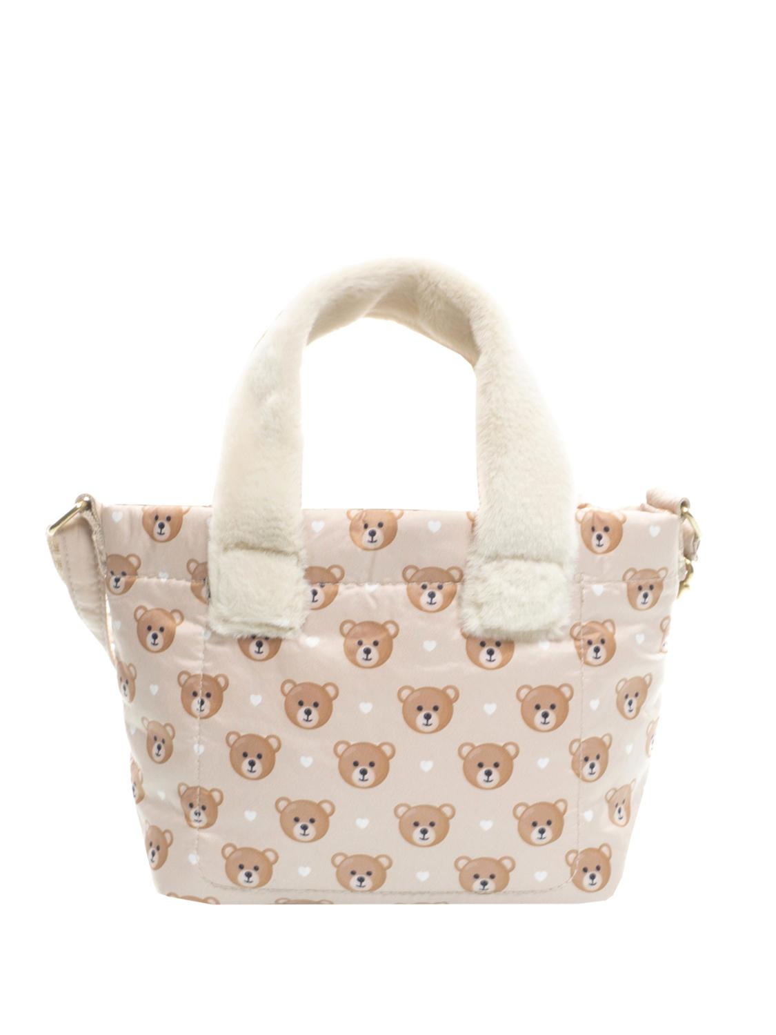 Camomilla Bears Handbag With Shoulder Strap Cappuccino Buy At Outlet Prices