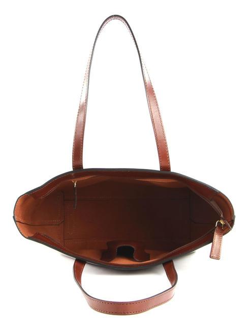VITTORIA Leather shopping bag BROWN - Women’s Bags