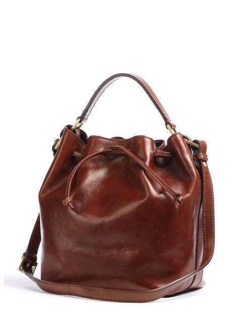 STORY DONNA Bucket bag in leather BROWN - Women’s Bags