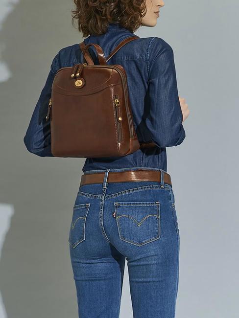 STORY DONNA Leather backpack BROWN - Women’s Bags