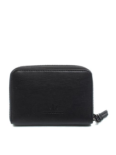 LOGO EMBOSSED Small zip around wallet Black - Women&rsquo;s Wallets