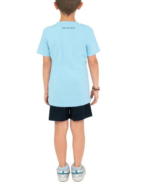 KUNIP T-shirt and bermuda set azure/blue - Children's tracksuits